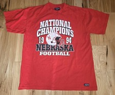 Vtg. 90s Univ. of Nebraska Huskers National Champions 1994 Football T-shirt XL