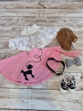 13" LITTLE DARLING Doll ~ PEGGY SUE UFDC OUTFIT ~ Wig Poodle Skirt Shoes Partial