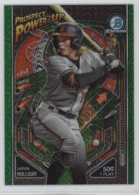 2024 Bowman Green Mojo Refractor 63/99 Jackson Holliday #PP-5 Rookie RC e7b