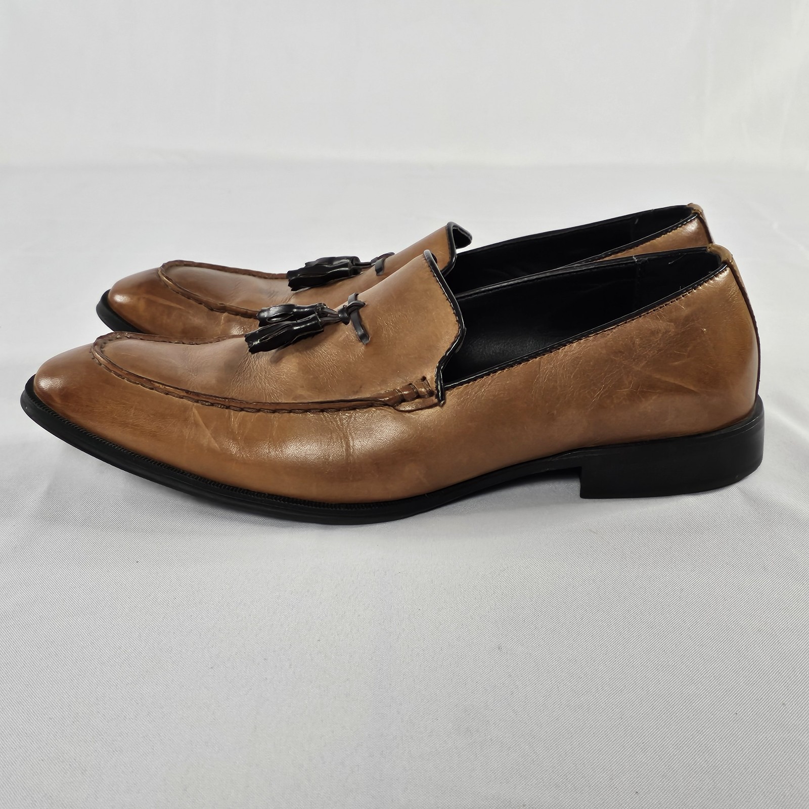 Marc Anthony Mens Tassel Loafers And Brown Leather Dress Shoes Size 10.5 M READ⬇
