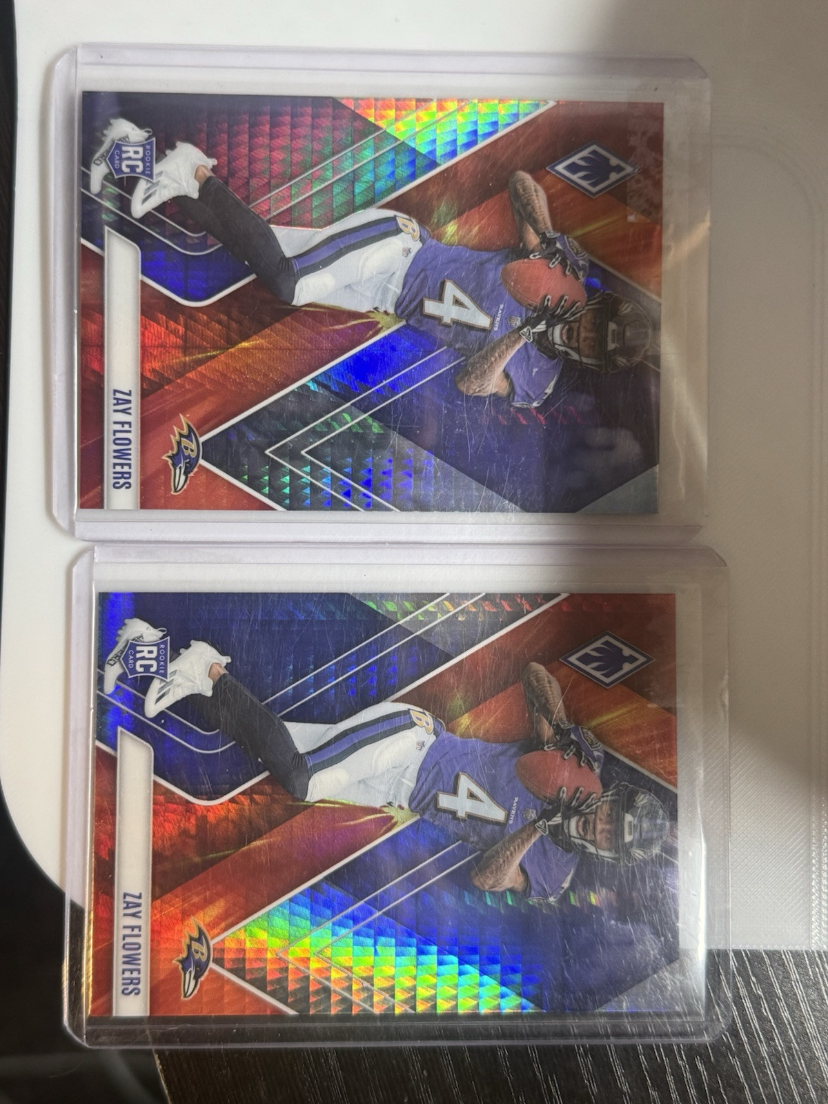 TWO 2023 Panini Phoenix Zay Flowers #108 Rookie FIRE BURST  120/340 096/340