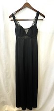 Vintage Y2K Victoria s Secret Silk Blend Black NightGown w/ Lace Bra Sz S