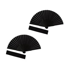 2 Sets Lace Folding Fan Hand Handheld Fans for Women Foldable Silk