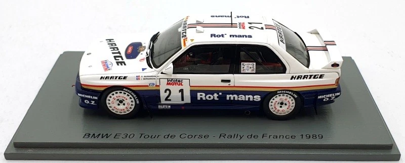 Spark Model 1/43 Scale S8485 BMW E30 #21 Tour de Corse Rally de France - 1989 - Image 4 of 4