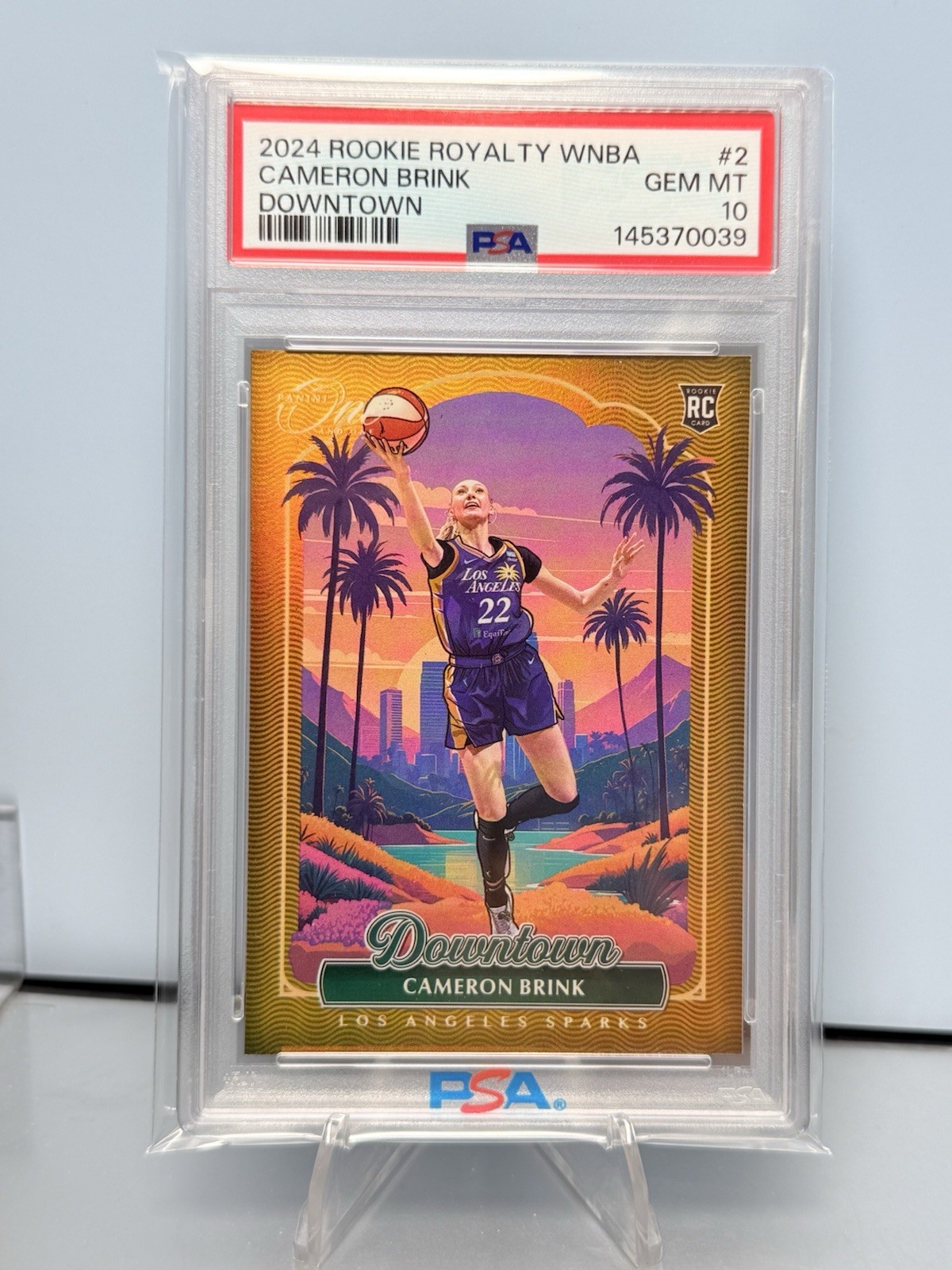 2024 Panini WNBA Rookie Royalty Cameron Brink Downtown SP RC #2 Sparks PSA 10 view 1