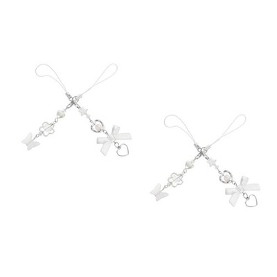 2 PCS Handy-Lanyard- Niedlicher Schleifen-handyanhänger Handy-
