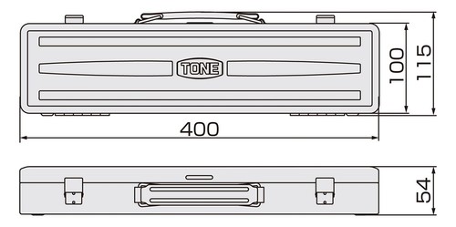 TONE Socket wrench set 1570m Insert angle 9.5mm (3/8 ") Silver contents 17 - Picture 3 of 3