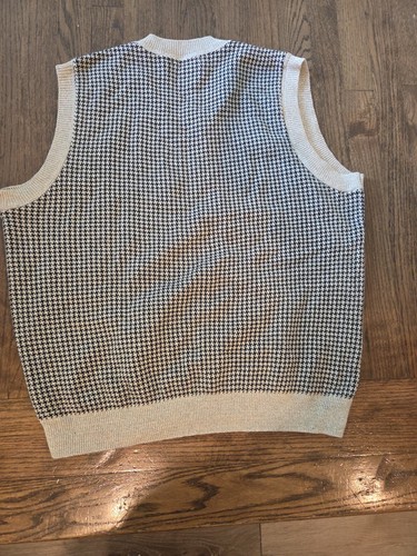 Payne Stewart Men's V Neck Sweater Vest Large Black/Gray USA Made - Picture 4 of 4