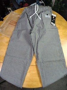 Lot Of 4 Chef Works Size L Essential Baggy Pants Elastic Waistband An Drawstring