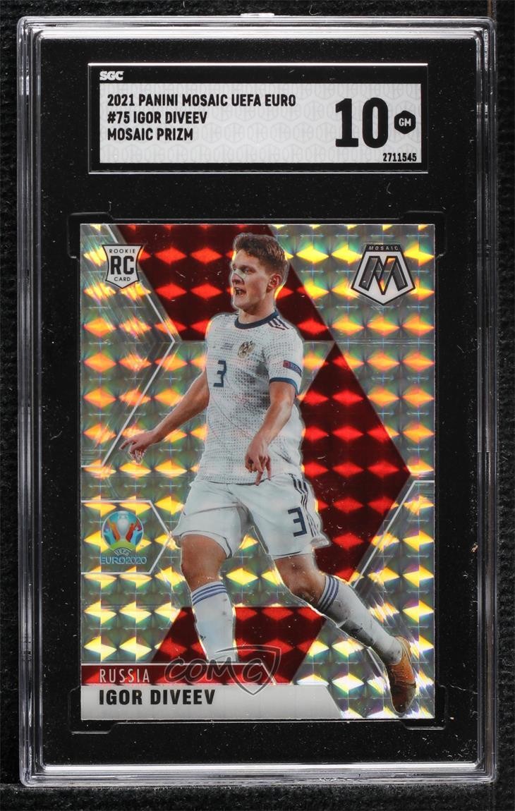 2021 Panini Mosaic UEFA Euro 2020 Silver Mosaic Prizm Igor Diveev #75 0h2x