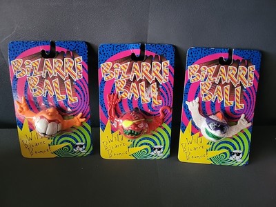 Bizarre Ball 1995  Smiley Punky Mutiny Ko Madballs Weird Ball Toy Lot 