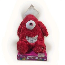 Gemmy Monster Charmers Red Cyclops Plush Singing Sugar Sugar 2010 NOS