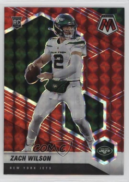 2021 Panini Mosaic Rookies Red Mosaic Prizm Zach Wilson #302 0s9t