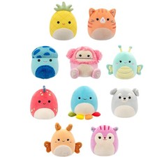 Squishmallows Original 5-inch Plush 10-Pack - Gigi Cat, Dolan Dino, Brina