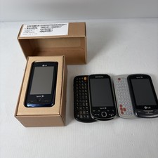 Lot of 3 Sprint Cell Phones LG LN272 Samsung SPH-M910 Slide QWERTY Untested