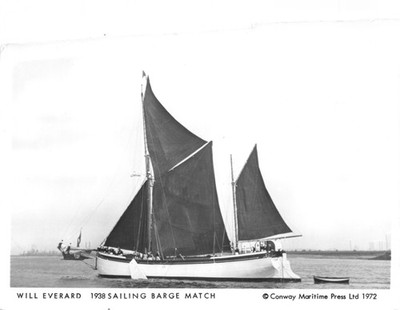 PAMLIN DRUCK POSTKARTE SEGELN WILL EVERARD 1938 SEGELKAHN STREICHHOLZ UNGEBRAUCHT V GD