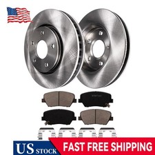 Front Disc Brake Rotors and Ceramic Brake Pads For Hyundai Santa Fe Kia Sorento