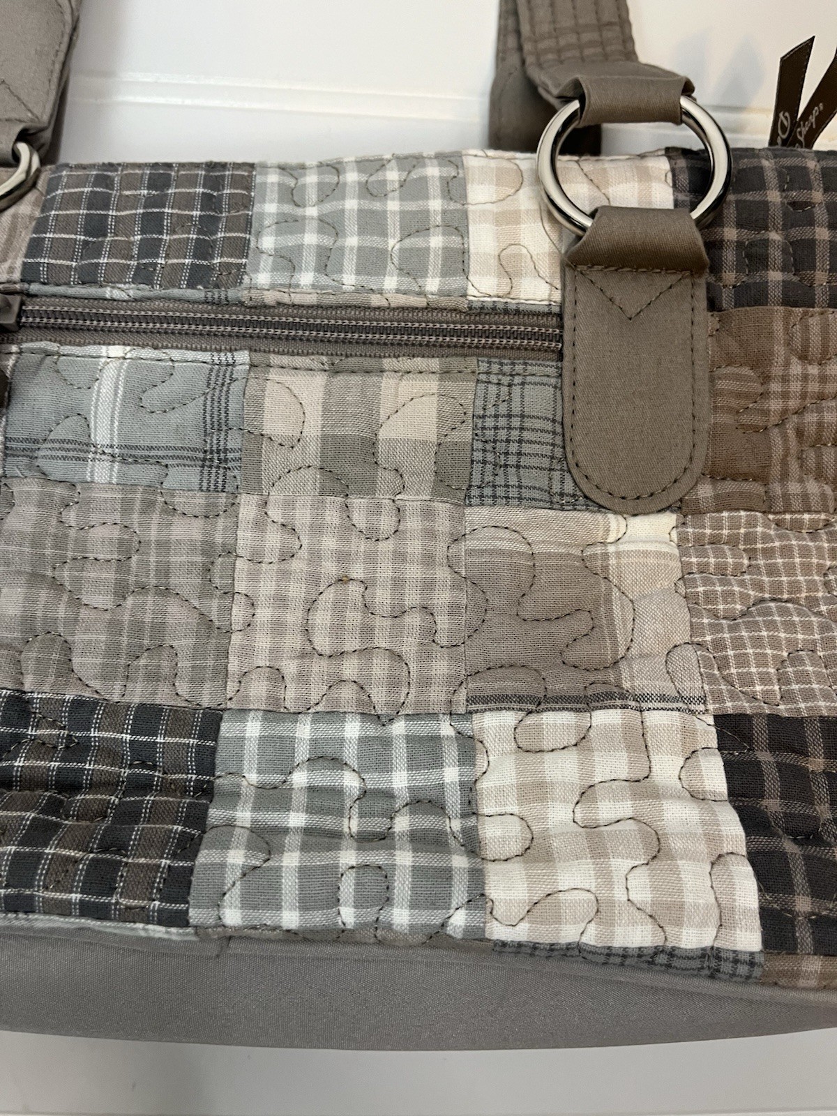 Donna Sharp Quilted Patchwork Handbag Tote Bag Gr… - image 2