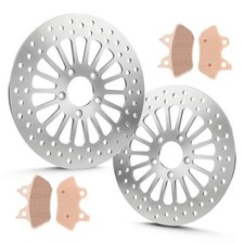 11.5" Front Brake Rotor Brakes Pads Set Fit for Harley 2 Rotor  Pads