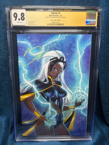 Storm # 1 virgin CGC 9.8 Sabine Rich signed