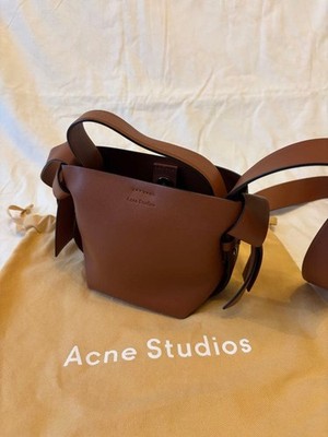 Acne Studios Musubi Micro Bag Brown Leather 2Way Shoulder Handbag Rare