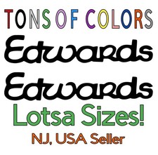 TWO Edwards Guitars  Vinyl Decals MANY SIzEs/...