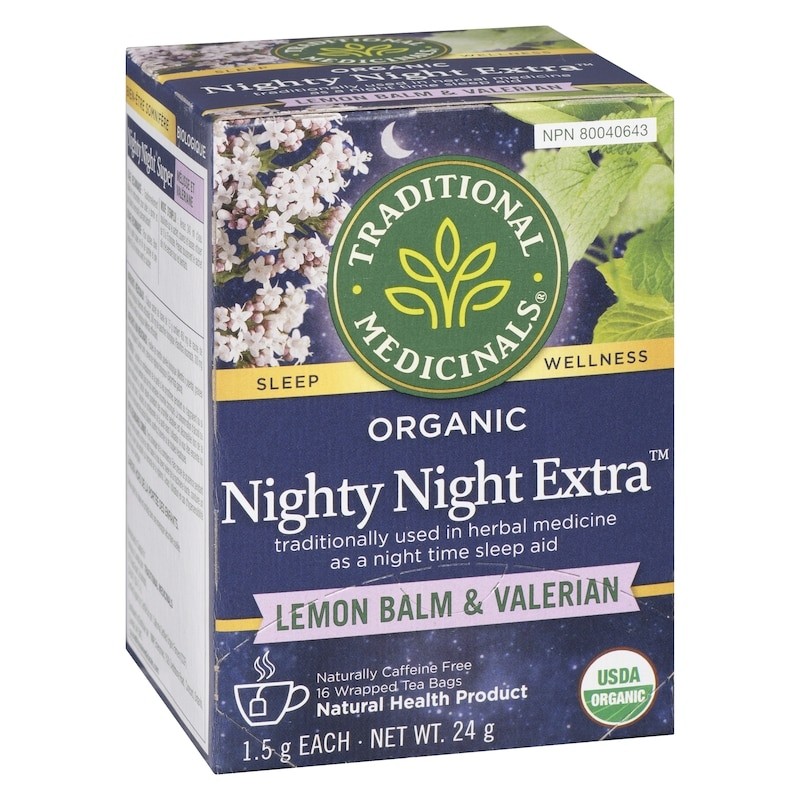 4-Pack Traditional Medicinals Nighty Night Extra Valerian Organic Wrapped Tea Ba