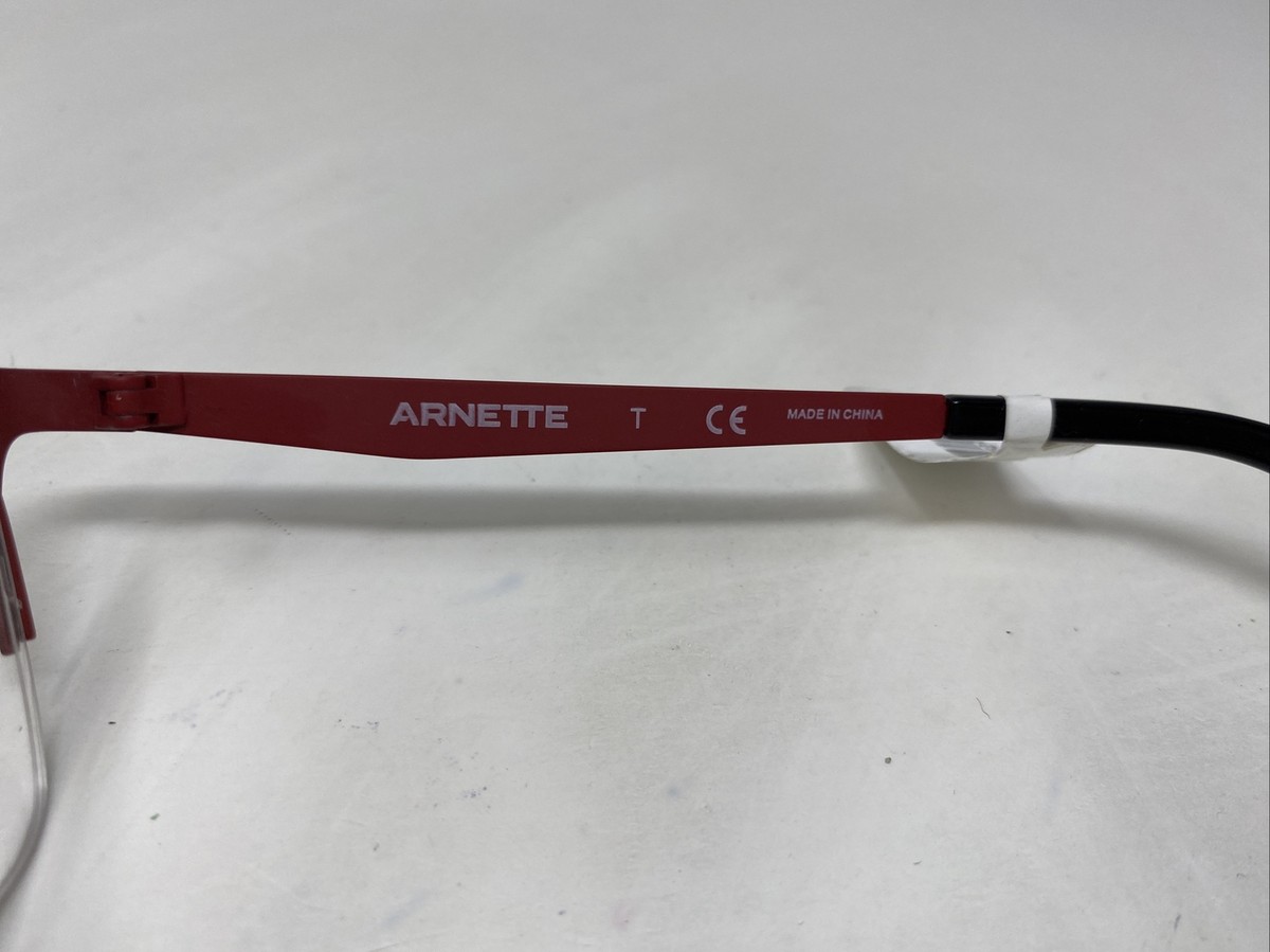 Arnette MAKAII 6126 723 53-19-145 Black/Red Metal Half Rim