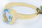 GENUINE 1.52 Cts AQUAMARINE SOLITAIRE RING 10K GOLD - Free Appraisal Service-NWT — photo 5