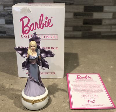 2002 Avon Barbie Flower Box ~Orchid-Caucasian~ Gorgeous NIB/COA