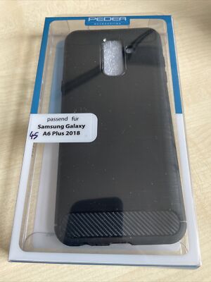 Pedea Carbon Case Samsung Galaxy A6 Plus A6+ 2018 schwarz NEU OVP