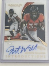 2021 Panini Immaculate Collection Auto Javonte Williams 11/49 ll-JWI Broncos RC