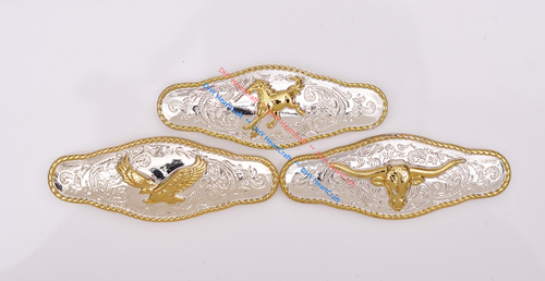 6X 65*24mm Gold Cowboy Western Horse Leathercraft Bridle Saddles Belt Conchos - Picture 12 of 12
