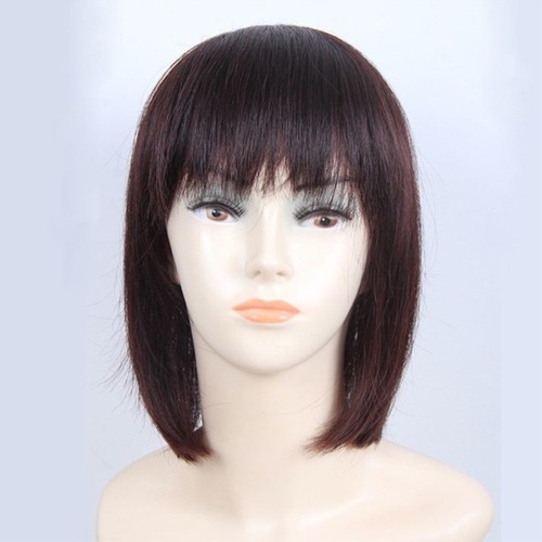 100% Real Cabello Humano Topper Tupee BOB Clip Pelucas para Mujer - Imagen 4 de 6