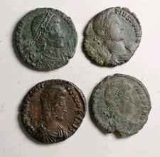 Four Roman Coins, Constantius II / House Of Constantine AE2s