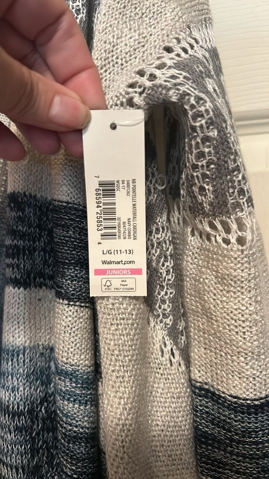 NWT Juniors No Boundaries Cardigan Size Large (1113) eBay