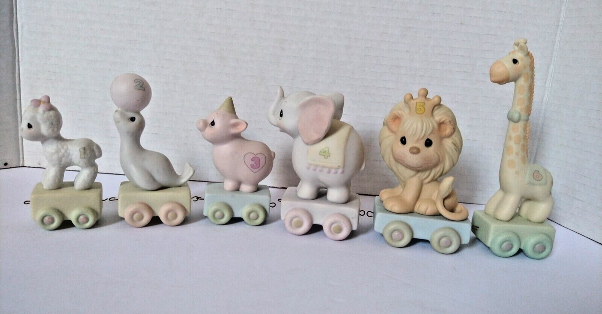 Precious Moments Birthday Train Ages 1, 2, 3, 4, 5, & 6 Set of 6  display picture 1