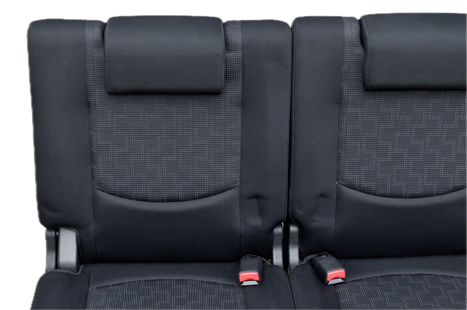 Mazda 5 2008-2010 OEM tercera fila asiento trasero plegable tela negro conjunto de unidad Foto 2 de 4