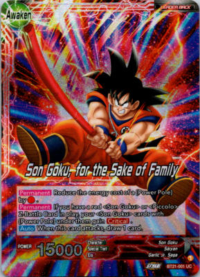 Dragon Ball Super Card Game Son Goku for the Sake of Family Foil