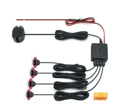 4 Parking Black Sensors Car Backup Reverse Rear Radar System Alert Alarm Kit