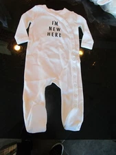 Pottery Barn Kids nursery I'm New Here  Pajamas 3 6 mo photo shoot sample