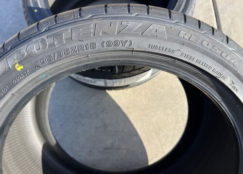 SET OF TWO BRAND NEW 295/35ZR18 (99Y) Bridgestone RE050A Tires 2953518 - Picture 7 of 12