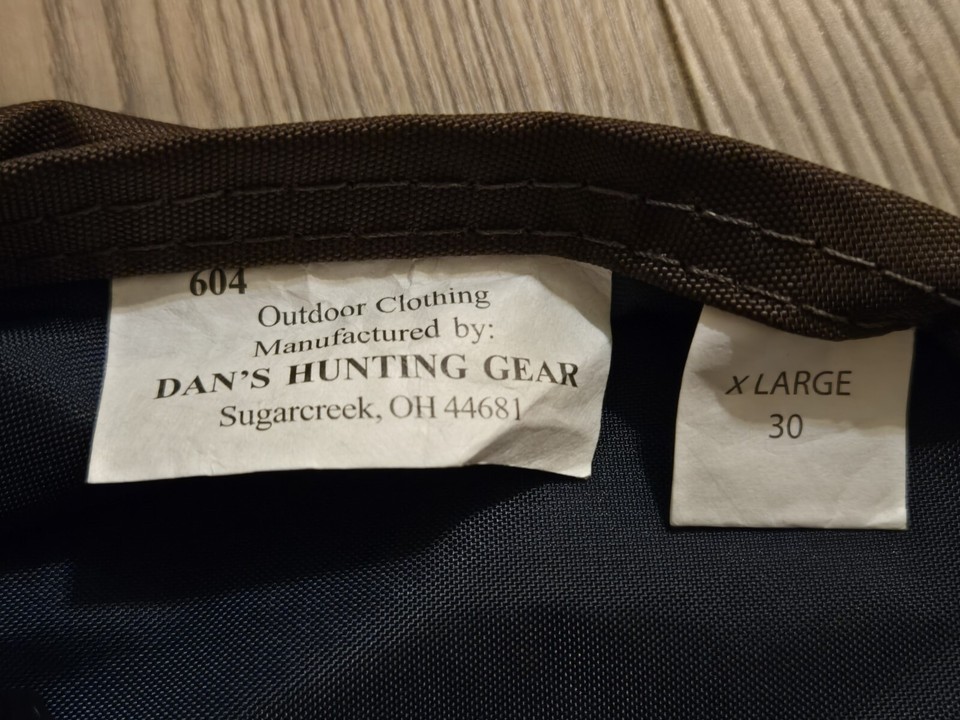 DANS BRAND Briar Proof, Brush Chaps Have Zippers Sz XL 30 Hunting Gear