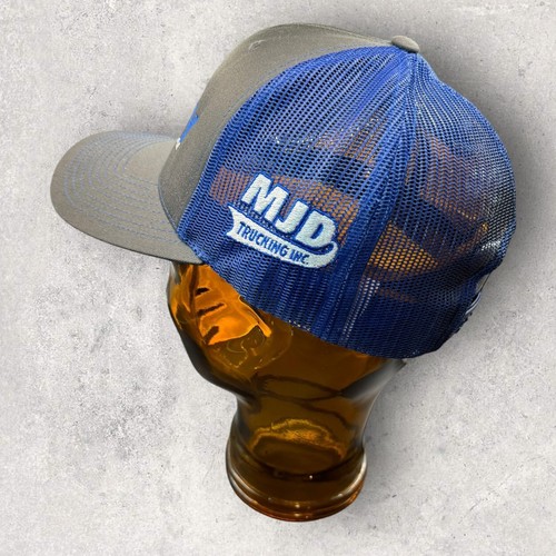 Cappello camionista Davy Cold Storage & MJD Trucking INC blu e grigio snapback - Foto 8 di 10