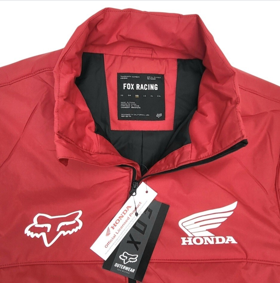 Fox Racing Honda Puffer Jacket - Flame Red - Size Medium