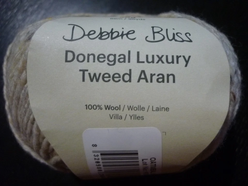 Rowan Donegal Luxury Tweed Aran 🧶007 oatmeal 450g, Fb. 015 charcoal 50g 🧶 500g - Bild 4 von 4