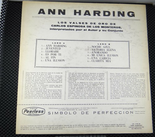 Anne Harding - Valses de Mexico (Peerless LD-776) - Picture 2 of 4