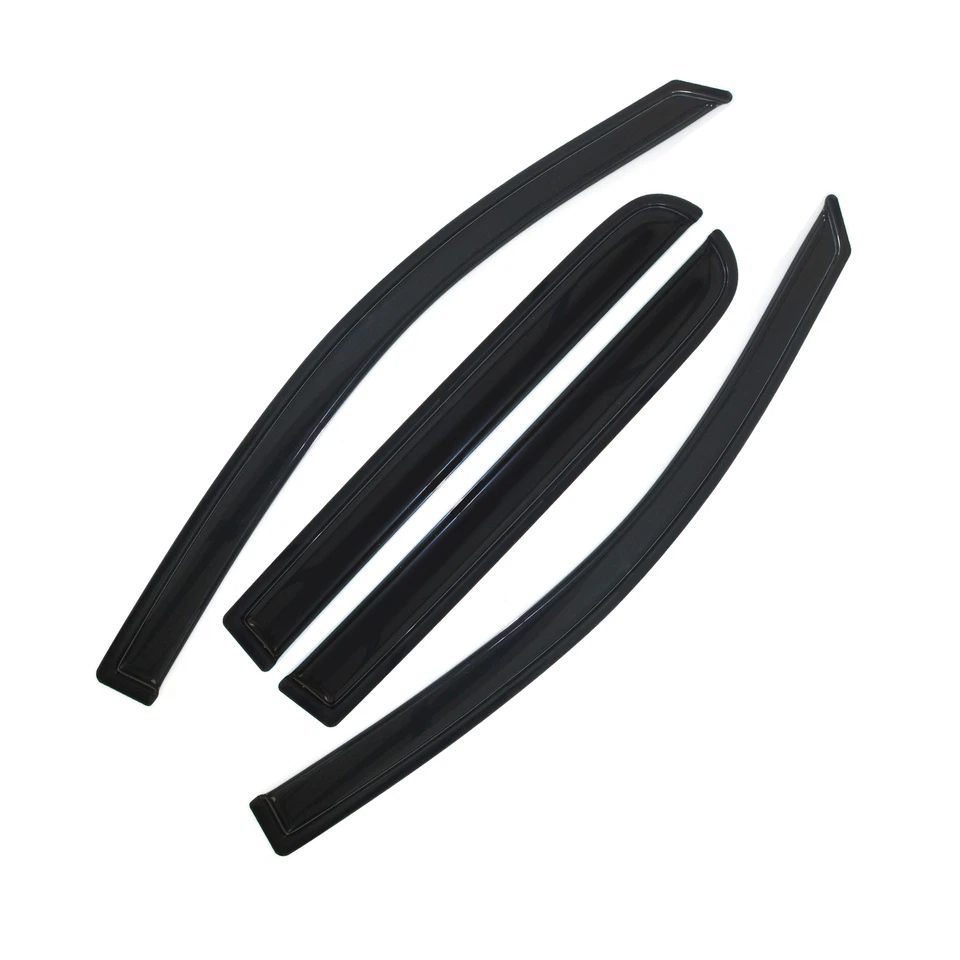 Juego de 4 piezas paraseras de ventana de doble cabina para Nissan Titan 04-15 protector solar de lluvia ventilación Foto 2 de 4