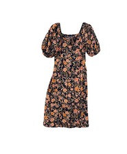 OLD NAVY Peasant Dress Woman's M Midi Floral Off Shoulder A-Line Smocked Back