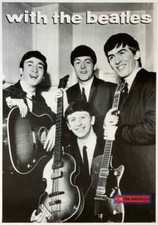 With The Beatles Black White Group Shot Poster 23.5 x 33